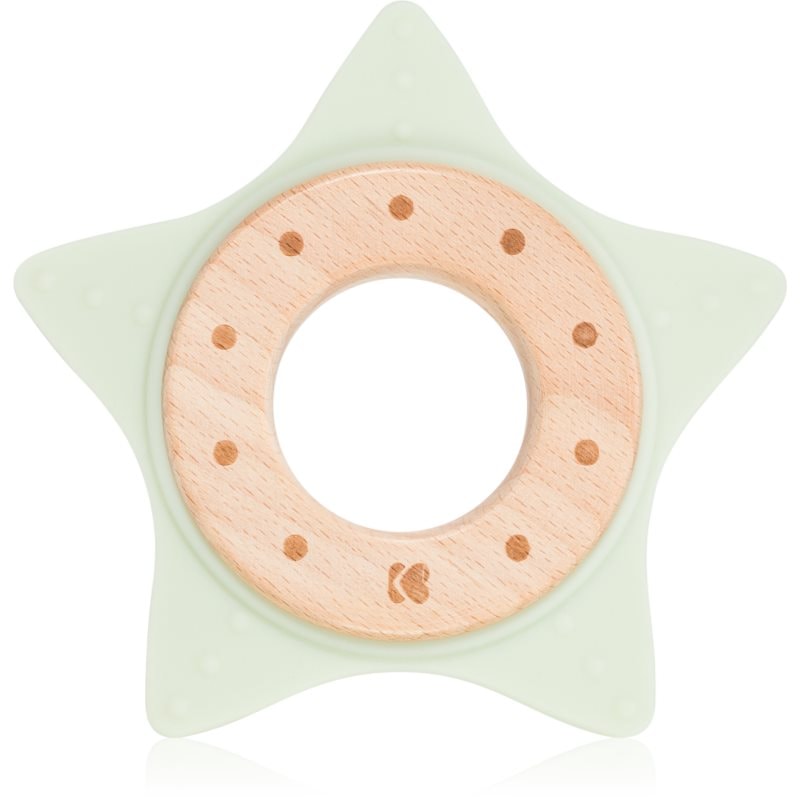 Kikkaboo Silicone and Wood Teether Star гризалка Mint - За деца - Сравни цени от 1 магазин с безплатна доставка