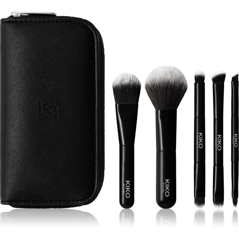 KIKO Milano Travel Brush Set комплкет четки с калъф - Грим - Сравни цени от 1 магазин с безплатна доставка