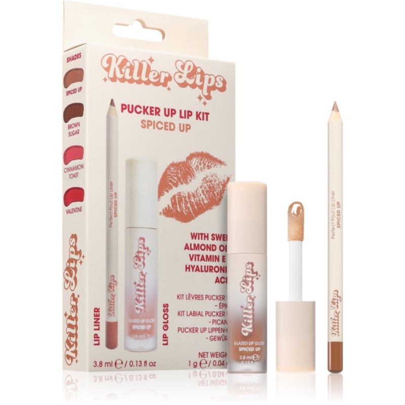 Killer Lips Pucker Up Lip Kit комплект за устни за жени Spiced Up - Комплект - Сравни цени от 1 магазин с безплатна доставка