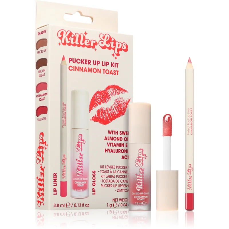 Killer Lips Pucker Up Lip Kit комплект за устни за жени Cinnamon Toast - Комплект - Сравни цени от 1 магазин с безплатна доставка