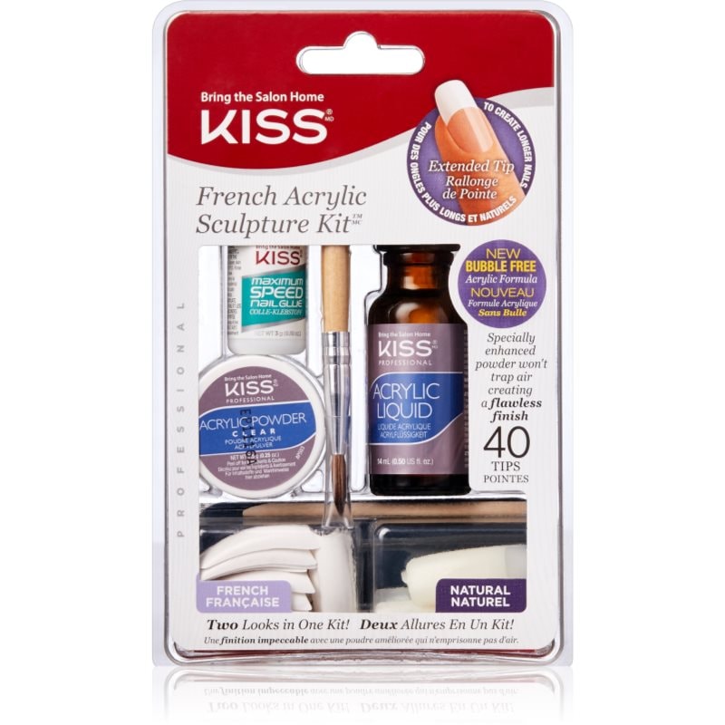KISS French Acrylic Sculpture Kit комплект на френски маникюр - Комплект - Сравни цени от 1 магазин с безплатна доставка