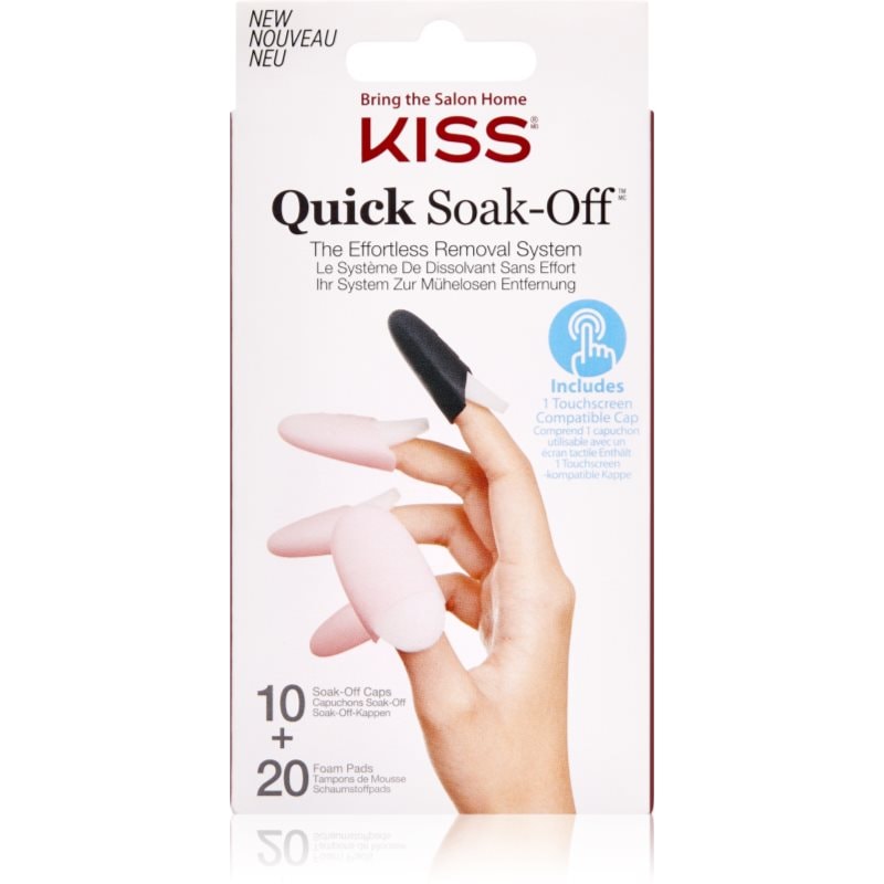 KISS Quick Soak-Off Remover Caps комплект за нокти - Комплект - Сравни цени от 1 магазин с безплатна доставка