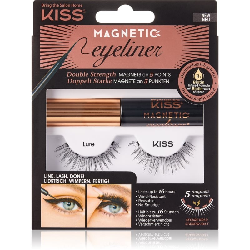 KISS Magnetic Eyeliner & Eyelash Kit магнитни мигли 01 Lure - Грим - Сравни цени от 1 магазин с безплатна доставка