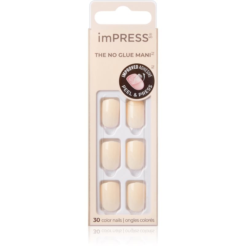 KISS imPRESS The No Glue Mani Short Изкуствени нокти Point Pink