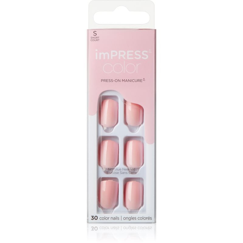 KISS imPRESS Color Short Изкуствени нокти самозалепващ се Pick Me Pink