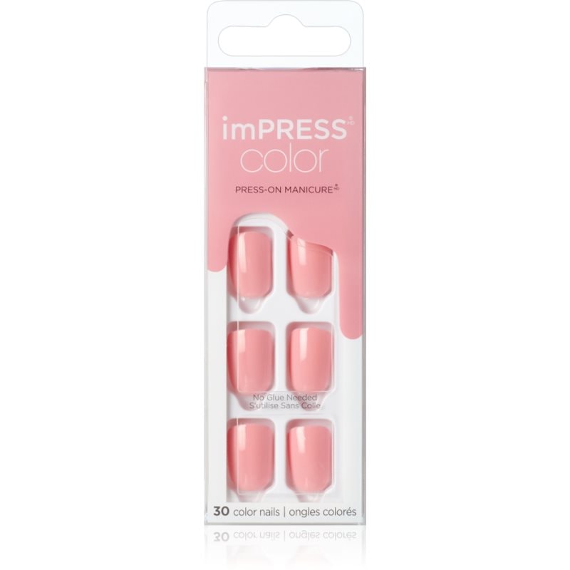 KISS imPRESS Color Short Изкуствени нокти Pretty Pink - Грим - Сравни цени от 1 магазин с безплатна доставка