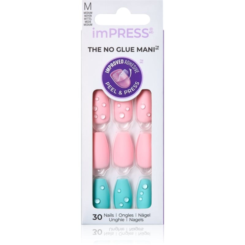 KISS imPRESS The No Glue Mani Medium Изкуствени нокти Dew Drop - Грим - Сравни цени от 1 магазин с безплатна доставка