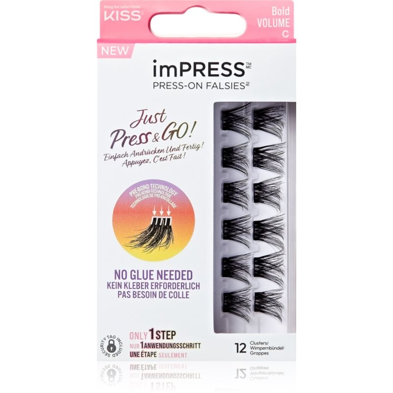 KISS imPRESS Just Press & GO ! лепящи снопчета мигли без възли Bold Volume C - Грим - Сравни цени от 1 магазин с безплатна доставка
