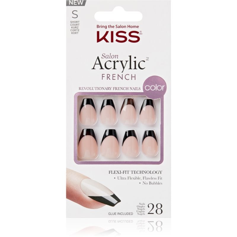 KISS Acrylic French Color Изкуствени нокти Flame 28 бр.
