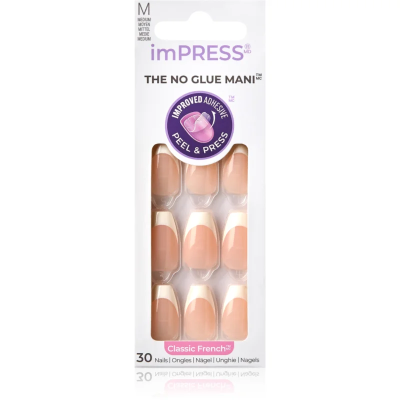 KISS imPRESS The No Glue Mani Изкуствени нокти самозалепващ се Ideal