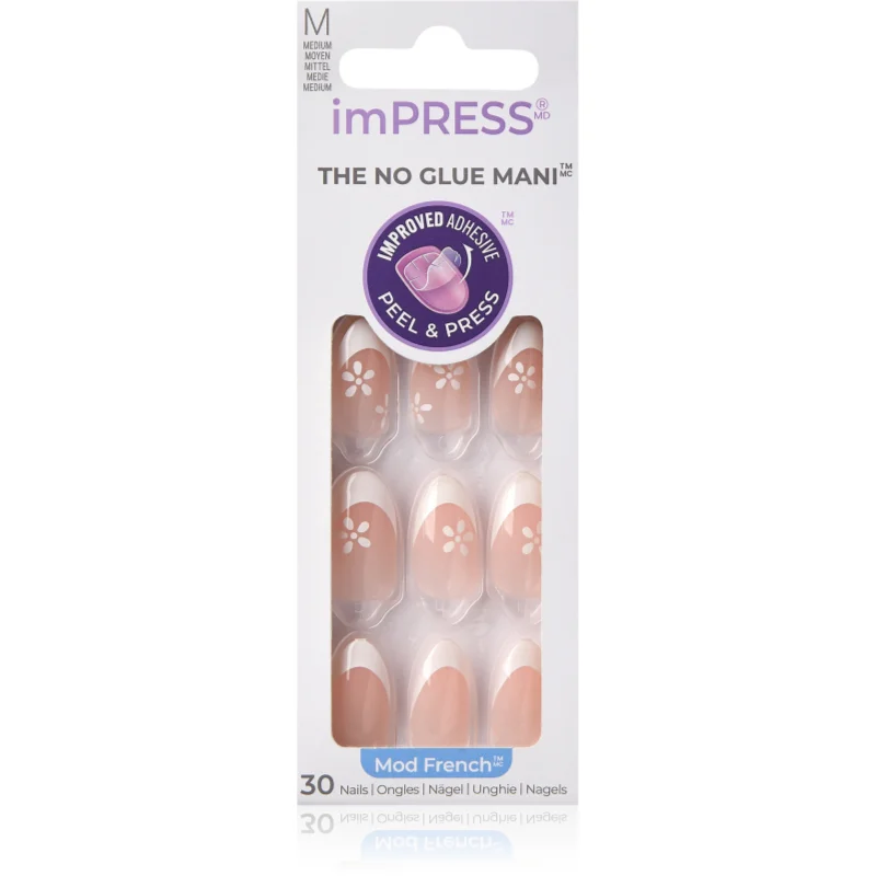 KISS imPRESS The No Glue Mani Изкуствени нокти самозалепващ се Fearless