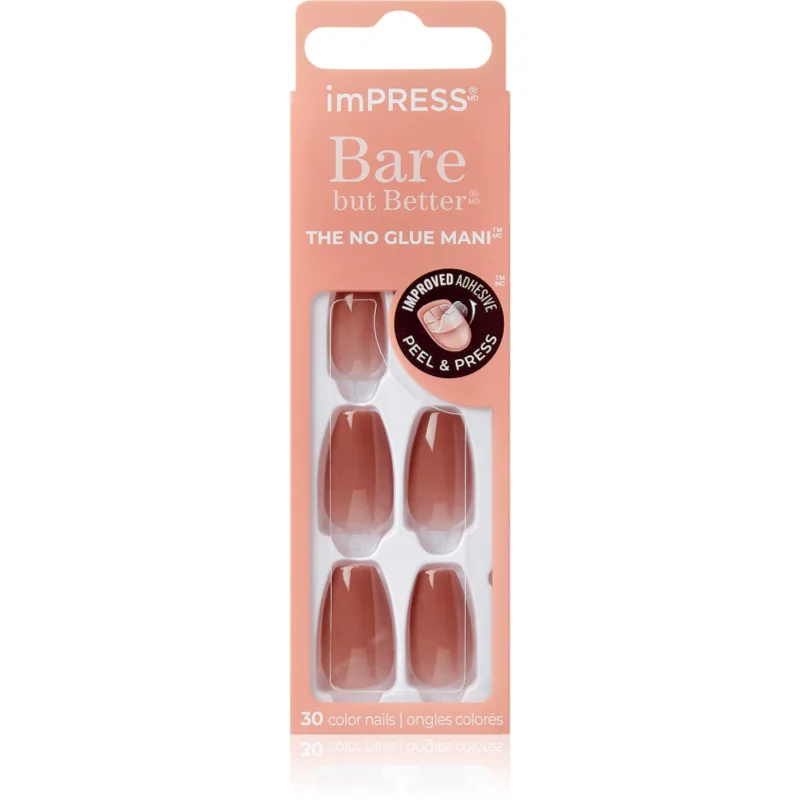 KISS imPRESS Bare but Better Изкуствени нокти самозалепващ се Flare - Грим - Сравни цени от 1 магазин с безплатна доставка