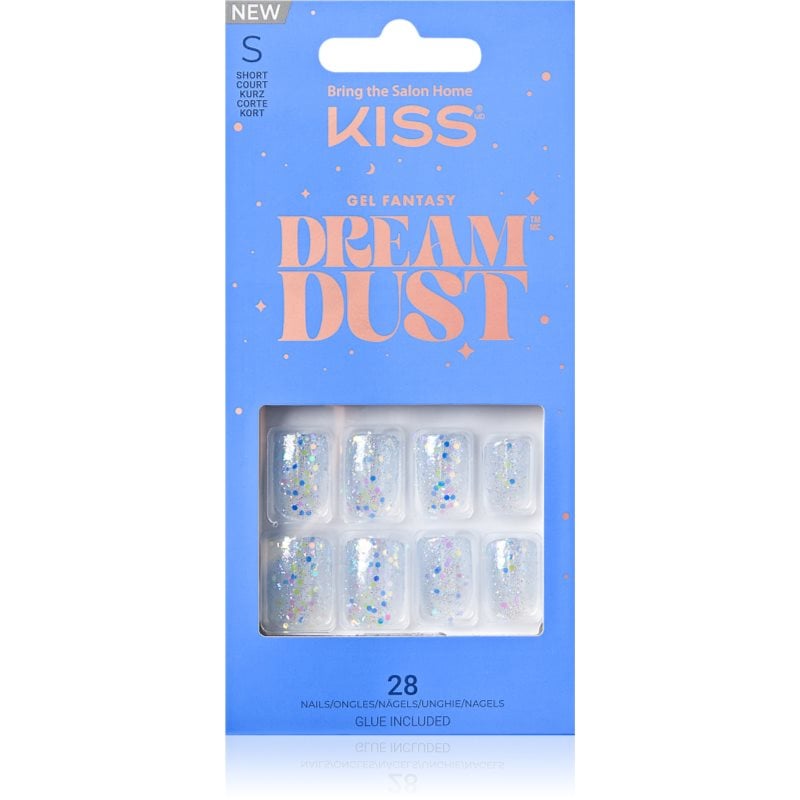 KISS Dream Dust Gel Fantasy Изкуствени нокти White and Blue