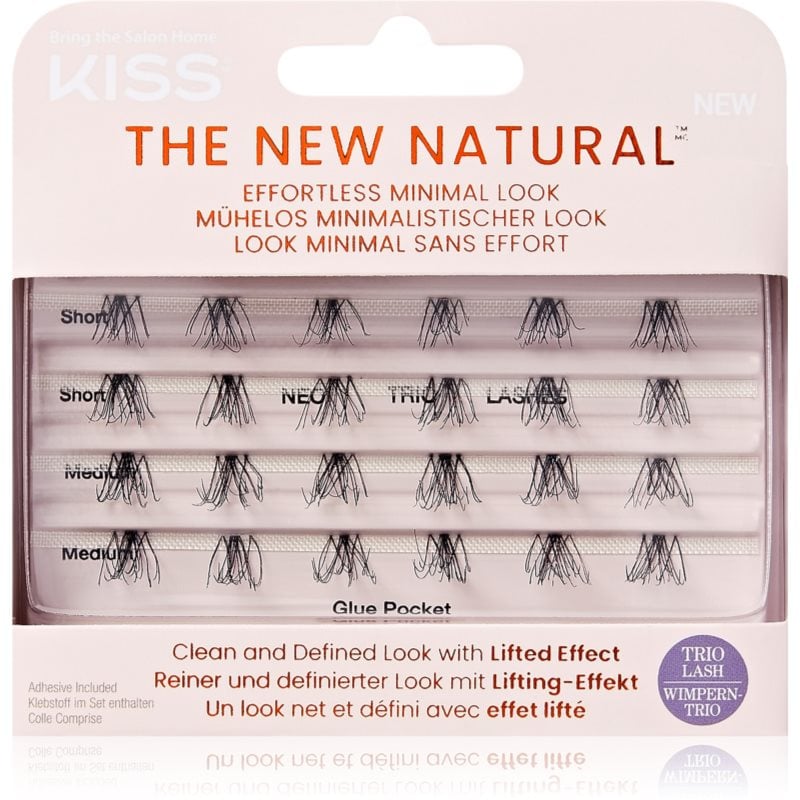 KISS The New Natural Effortless Minimal Look лепящи снопчета мигли без възли Trio 01