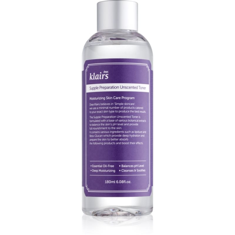 Klairs Klairs Supple Preparation Unscented Toner хидратиращ - Унисекс парфюм 180мл - Сравни цени от 1 магазин с безплатна доставка