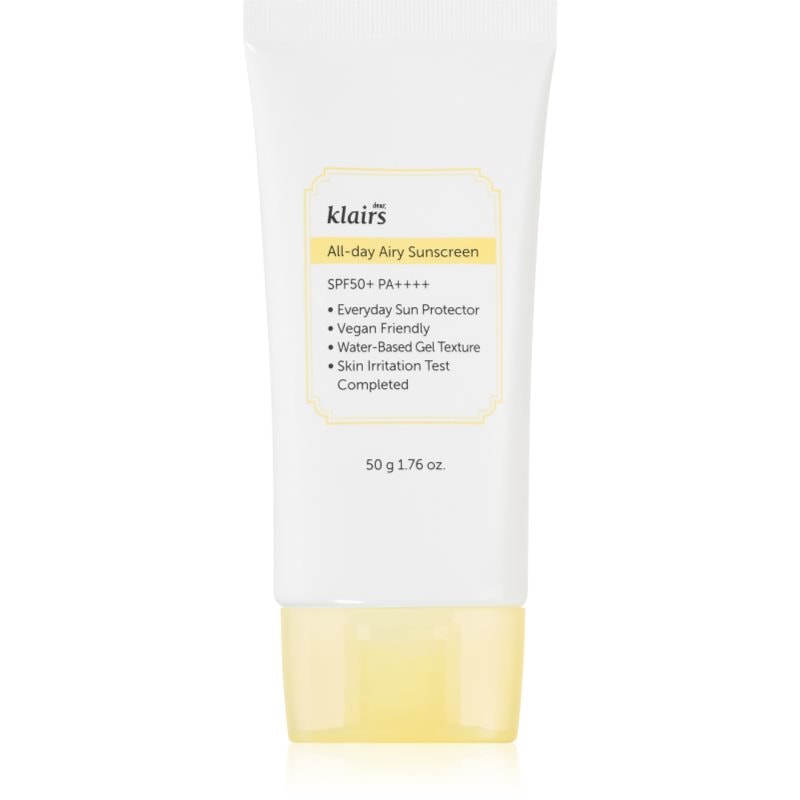 Klairs All-day Airy Sunscreen лек защитен гел-крем SPF 50+ - Грижа за тяло - Сравни цени от 1 магазин с безплатна доставка