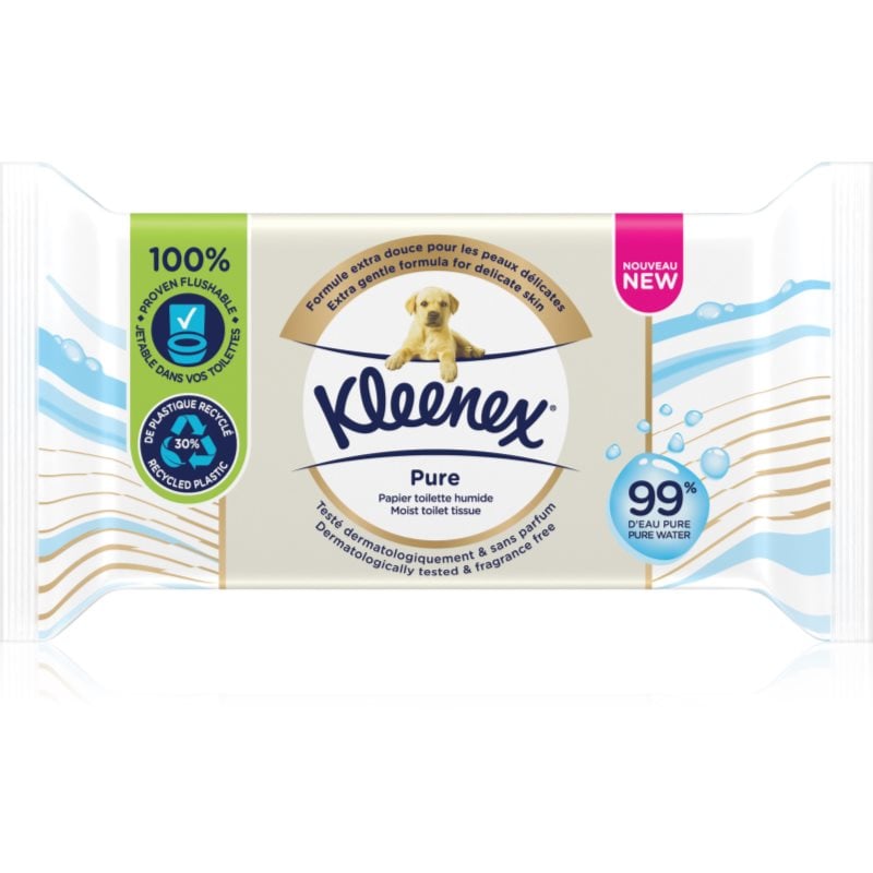 Kleenex Pure влажна тоалетна хартия