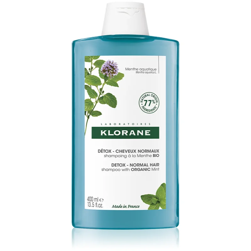 Klorane Organic Mint почистващ детоксикиращ шампоан за нормална коса