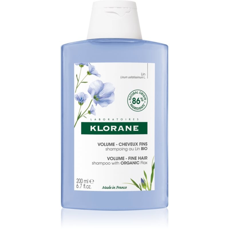 Klorane Flax Fiber Bio шампоан за тънка коса без обем