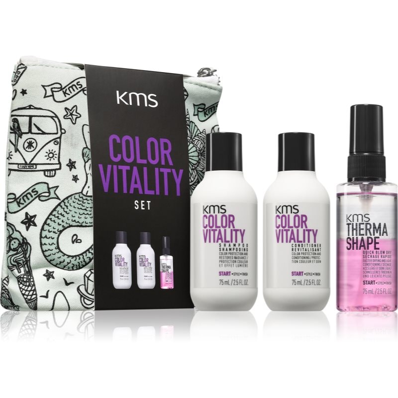 KMS KMS Color Vitality Set комплект за пътуване за боядисана коса - Унисекс парфюм - Сравни цени от 1 магазин с безплатна доставка