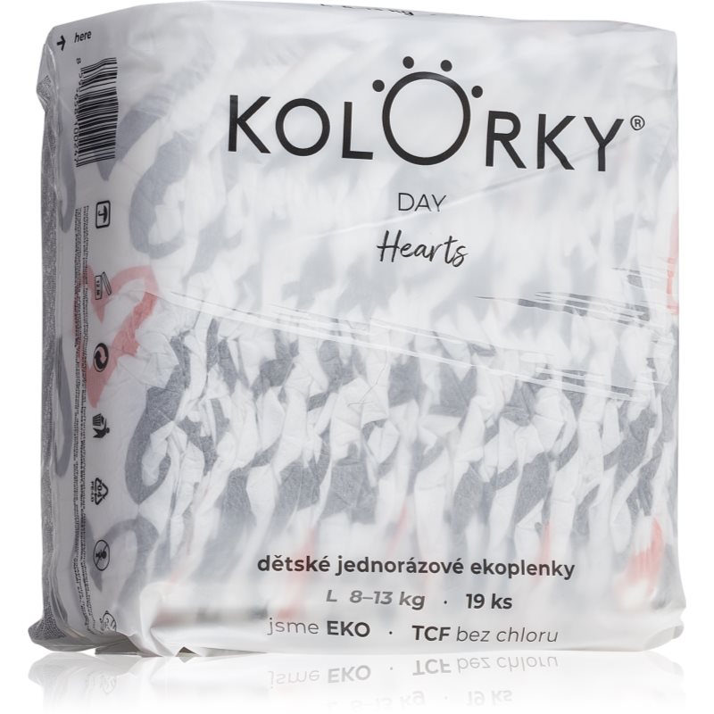 Kolorky Day Hearts еднократни ЕКО пелени - За деца - Сравни цени от 1 магазин с безплатна доставка