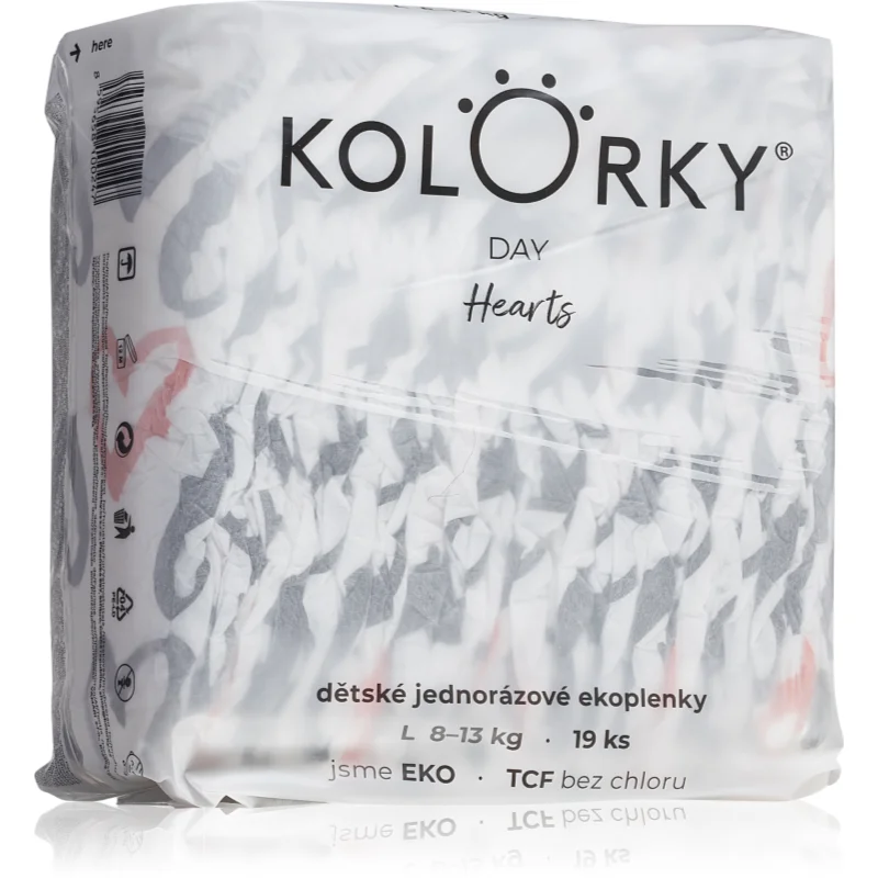 Kolorky Day Hearts еднократни ЕКО пелени - За деца - Сравни цени от 1 магазин с безплатна доставка