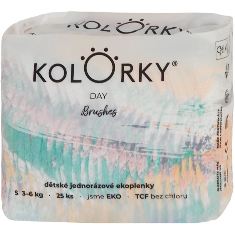 Kolorky Day Brushes еднократни ЕКО пелени размер S 3-6 Kg - За деца - Сравни цени от 1 магазин с безплатна доставка