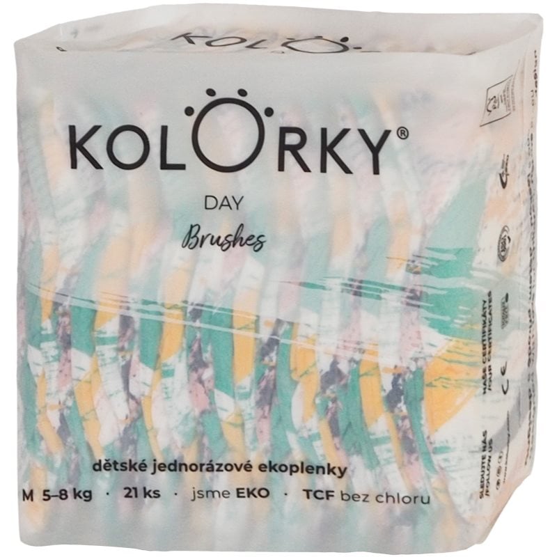 Kolorky Day Brushes еднократни ЕКО пелени размер М 5-8 Kg