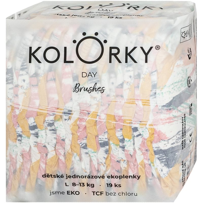 Kolorky Day Brushes еднократни ЕКО пелени размер S 8-13 Kg - За деца - Сравни цени от 1 магазин с безплатна доставка