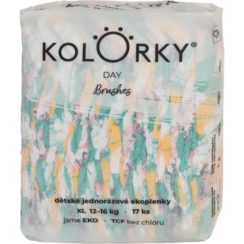 Kolorky Day Brushes еднократни ЕКО пелени размер XL 12-16 Kg - За деца - Сравни цени от 1 магазин с безплатна доставка