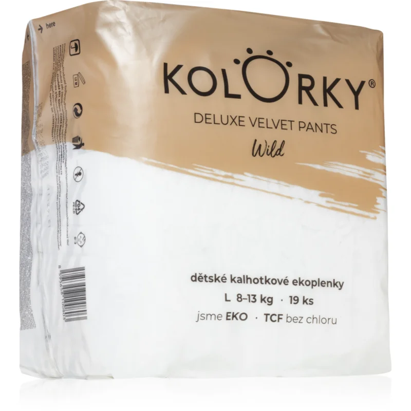 Kolorky Deluxe Velvet Pants Wild еднократни пелени гащички размер L 8-13 Kg - За деца - Сравни цени от 1 магазин с безплатна доставка