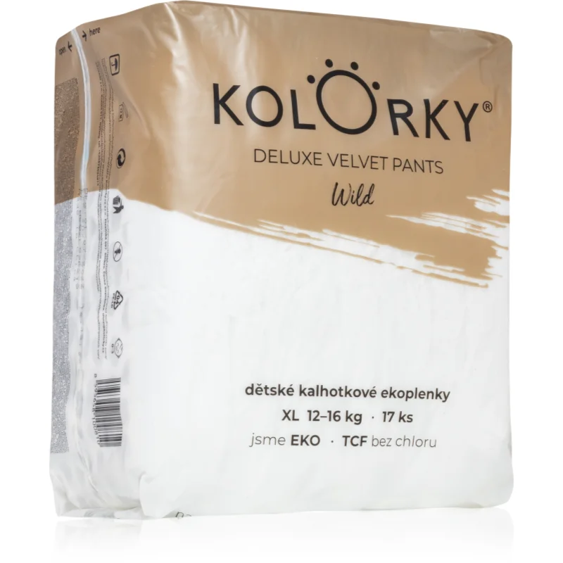 Kolorky Deluxe Velvet Pants Wild еднократни пелени гащички размер XL 12-16 Kg - За деца - Сравни цени от 1 магазин с безплатна доставка