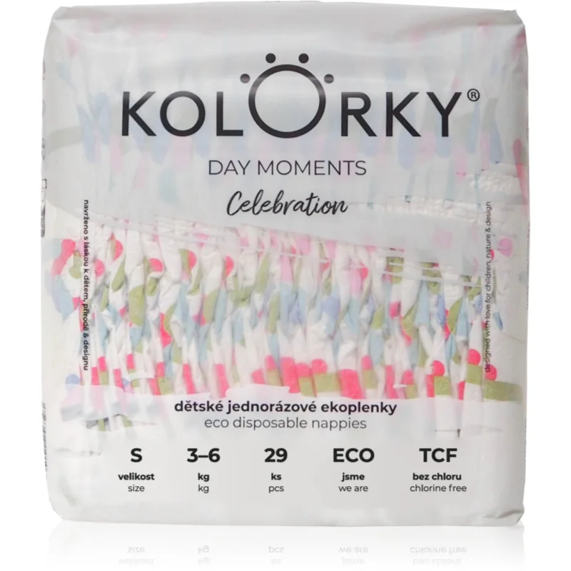 Kolorky DAY Moments Celebration еднократни ЕКО пелени Size S 3-6 kg - За деца - Сравни цени от 1 магазин с безплатна доставка