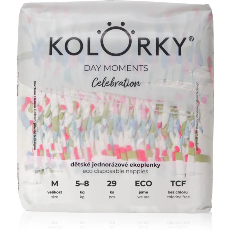 Kolorky DAY Moments Celebration еднократни ЕКО пелени Size M 5-8 kg - За деца - Сравни цени от 1 магазин с безплатна доставка