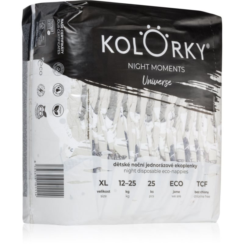 Kolorky Night Moments еднократни ЕКО пелени за цялостна защита през нощта размер XL 12-25 kg - За деца - Сравни цени от 1 магазин с безплатна доставка