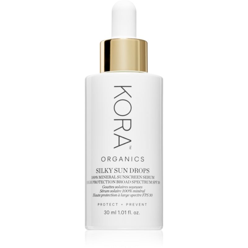 Kora Organics KORA Organics Silky Sun Drops лосион за слънце за лице SPF 30 - Унисекс парфюм 30мл - Сравни цени от 1 магазин с безплатна доставка