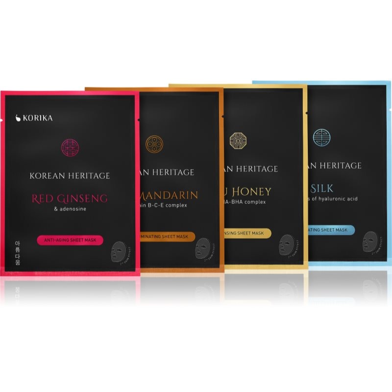 KORIKA Korean Heritage Sheet Mask Set комплект платнени маски Korean Heritage - Комплект - Сравни цени от 1 магазин с безплатна доставка