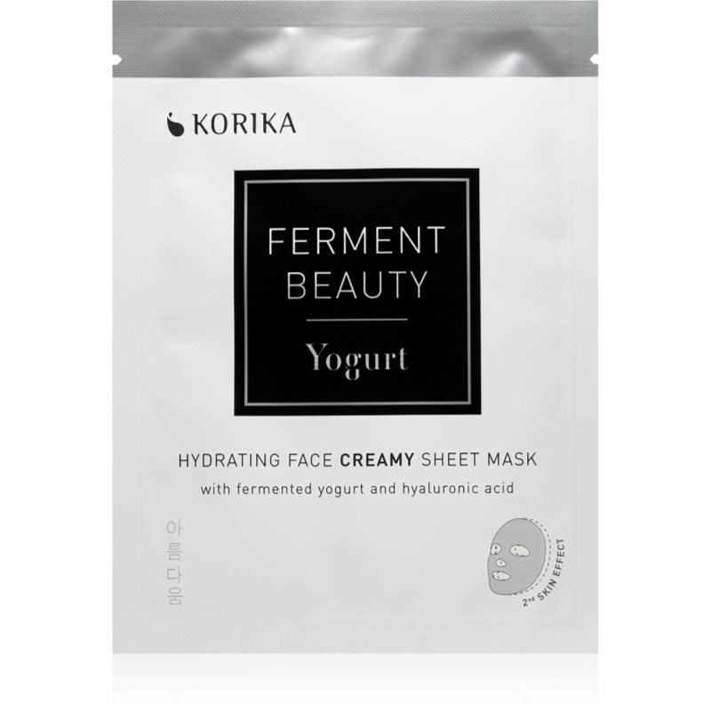 KORIKA KORIKA FermentBeauty Hydrating Face Sheet Mask with Fermented Yogurt and Hyaluronic Acid хидратираща платнена маска с ферментирало кисело мляко и хиал - Унисекс парфюм 1мл - Сравни цени от 1 магазин с безплатна доставка