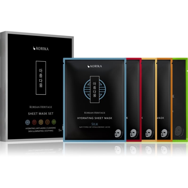 KORIKA KORIKA Korean Heritage Sheet Mask Set комплект маски за лице - Унисекс парфюм - Сравни цени от 1 магазин с безплатна доставка