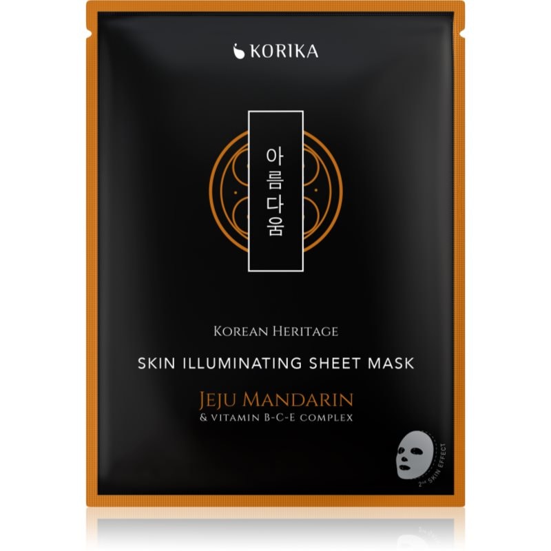 KORIKA Korean Heritage Jeju Mandarin & Vitamin B-C-E Complex Skin Illuminating Sheet Mask озаряваща платнена маска - Грижа за лице - Сравни цени от 1 магазин с безплатна доставка