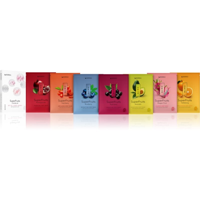 KORIKA SuperFruits комплект маски за лице 7x25 гр. - Комплект - Сравни цени от 1 магазин с безплатна доставка