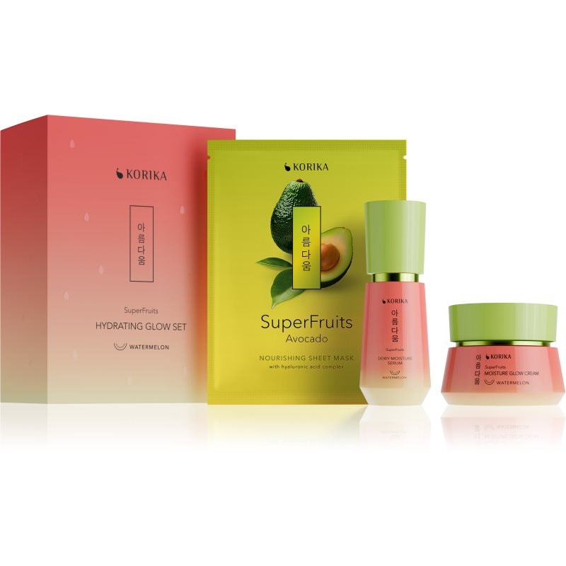 KORIKA SuperFruits Hydrating Glow set 3 pcs подаръчен комплект за интензивна хидратация - Комплект - Сравни цени от 1 магазин с безплатна доставка