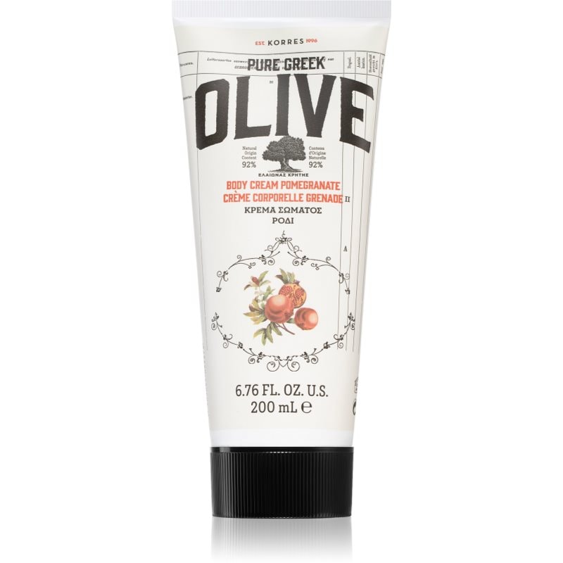 Korres Korres Pure Greek Olive & Pomegranate хидратиращо мляко за тяло - Унисекс парфюм 200мл - Сравни цени от 1 магазин с безплатна доставка