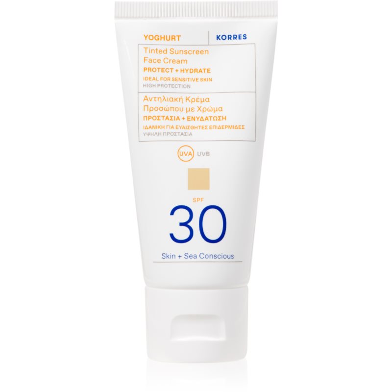 Korres Korres Yoghurt Tinted Sunscreen тониращ защитен крем SPF 30 - Унисекс парфюм 50мл - Сравни цени от 1 магазин с безплатна доставка