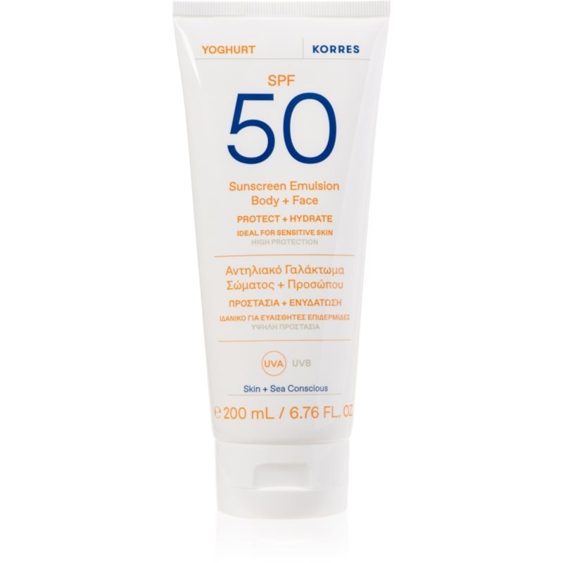 Korres Yoghurt лосион за слънце с хидратиращ ефект SPF 50 - Грижа за тяло - Сравни цени от 1 магазин с безплатна доставка