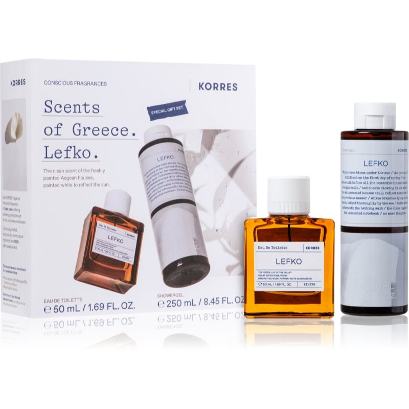 Korres Lefko подаръчен комплект унисекс - Комплект - Сравни цени от 1 магазин с безплатна доставка