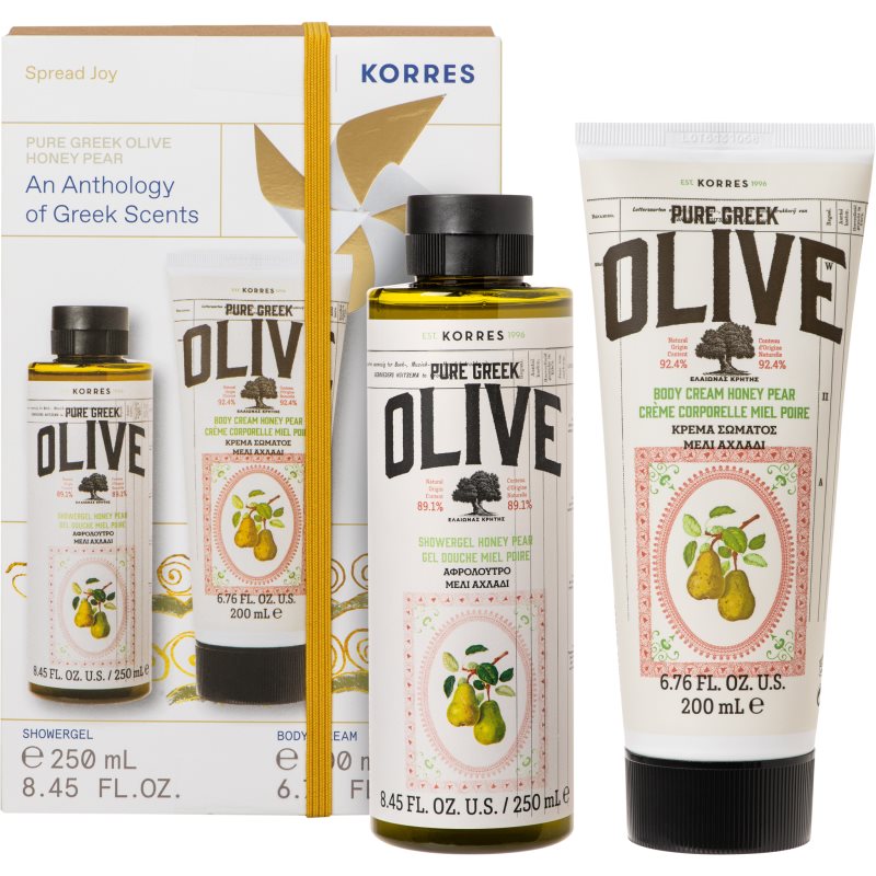 Korres Pure Greek Olive & Honey Pear подаръчен комплект за жени - Комплект - Сравни цени от 1 магазин с безплатна доставка