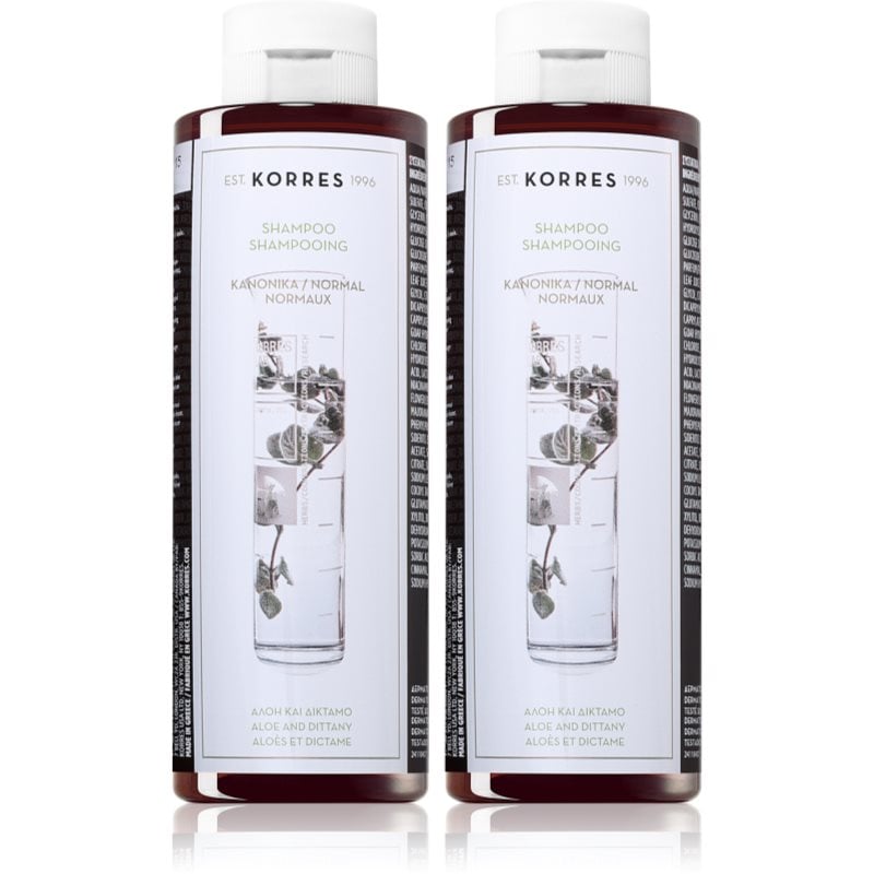 Korres Aloe & Dittany Set шампоан за нормална към нежна коса ДУО ОПАКОВКА
