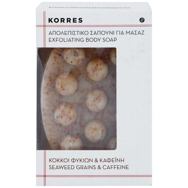 Korres Seaweed Grains & Kaffeine ексфолиращ сапун против целулит