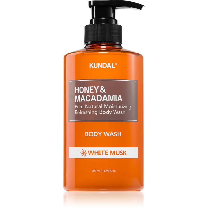 KUNDAL Honey & Macadamia White Musk нежен душ гел с хидратиращ ефект